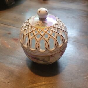 Skye Mcghie Morning Glory Round Porcelain Trinket Bowl